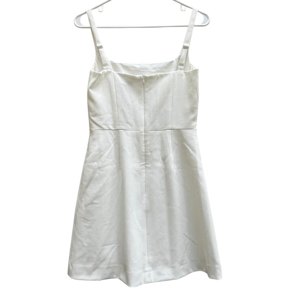 NEW French Connection Cream Whisper Sleeveless Mini Dress Adjust Straps Womens 2 - Picture 8 of 9